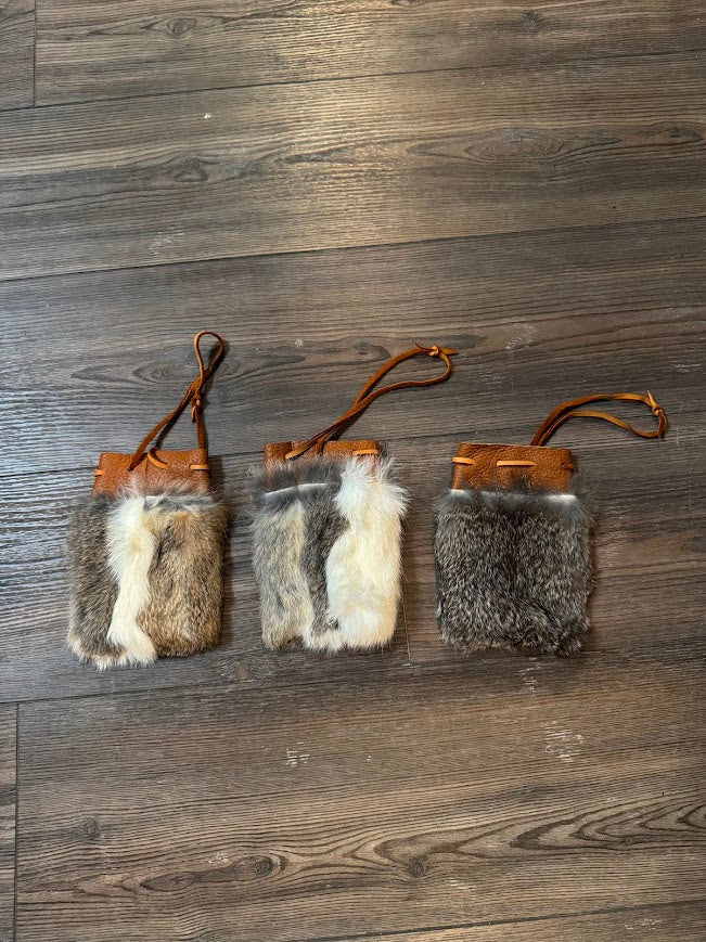 Rabbit Fur Coin Pouch
